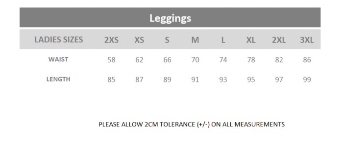 21852-LEGGINGS-SIZE CHART